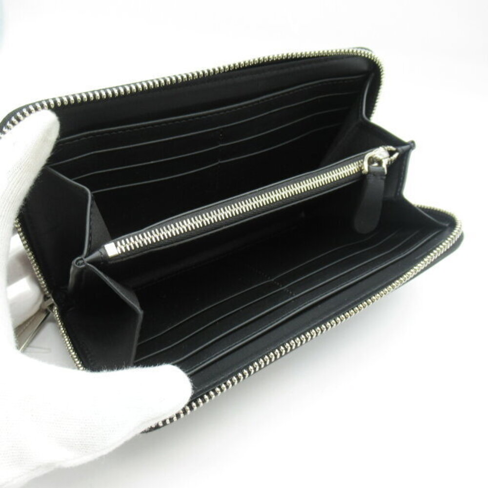 Burberry Wallet Leather Round Long Black - Picture 6 of 10